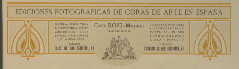 Imagen de membrete de una factura con información del negocio de Juana Roig