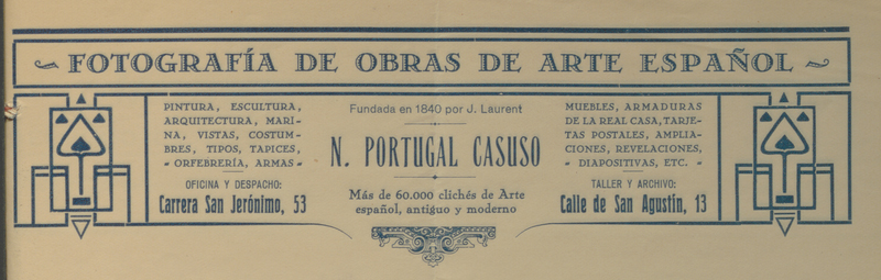 Imagen de membrete de una factura con información del negocio de Nicolás Portugal
