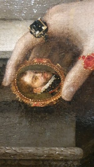 La pincelada de Sofonisba Anguissola en el retrato de "Isabel de Valois sosteniendo un retrato de Felipe II" (1561-1565)