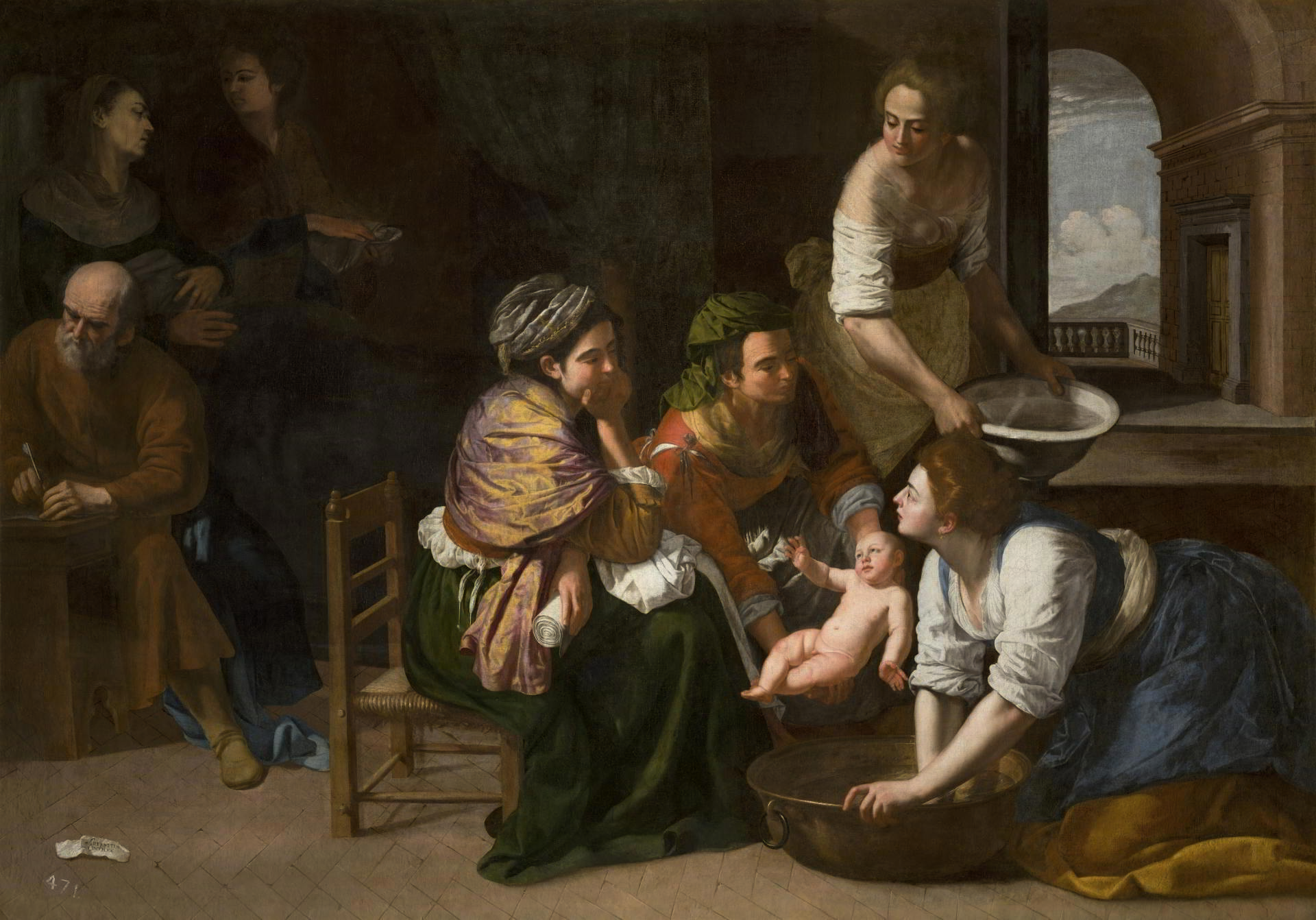 Artemisa Gentileschi. Nacimiento de san Juan Bautista