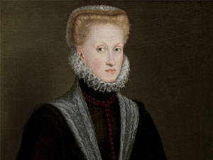 Cartelas del Retrato de la reina Ana de Austria de Sofonisba Anguissola