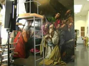 Obras de Maíno en el taller de restauración